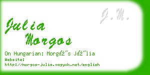 julia morgos business card